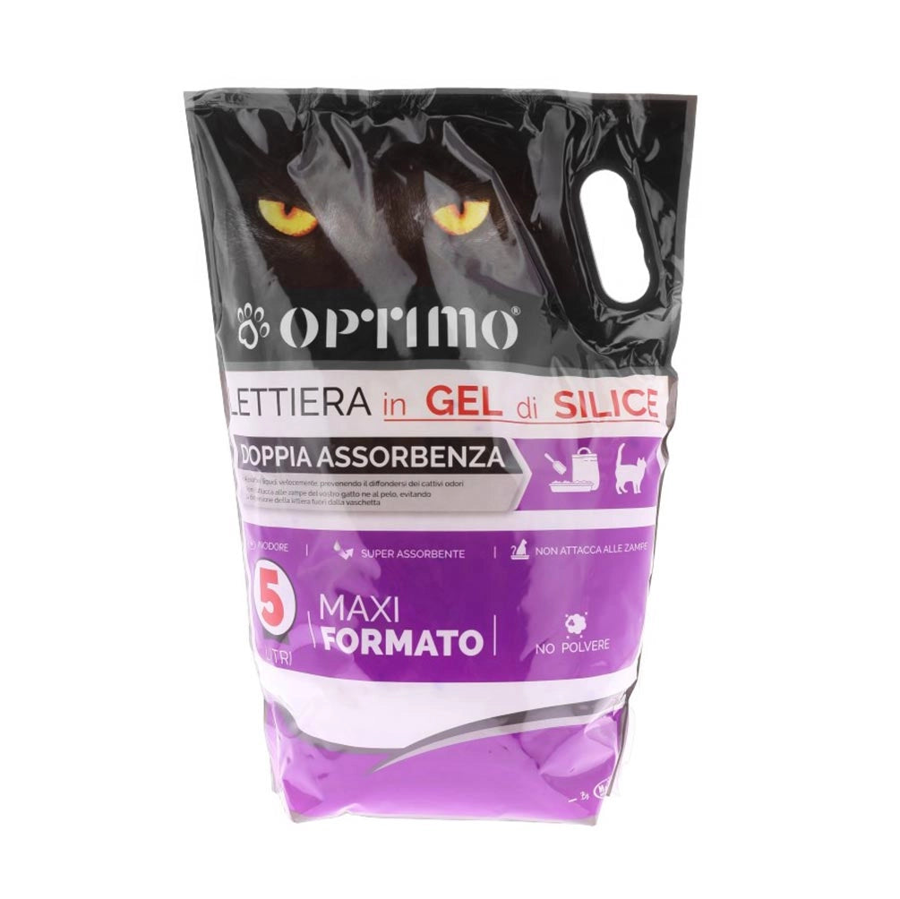 OPTIMO SET 3 LETTIERE PER ANIMALI IN GEL DI SILICE CON ASSORBENZA DI 5 LT
