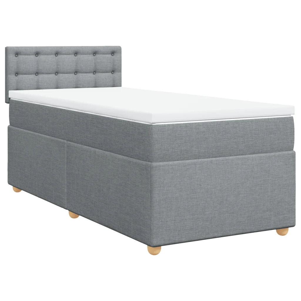 Giroletto a Molle con Materasso Grigio Chiaro 80x200 cm Tessuto 3286521