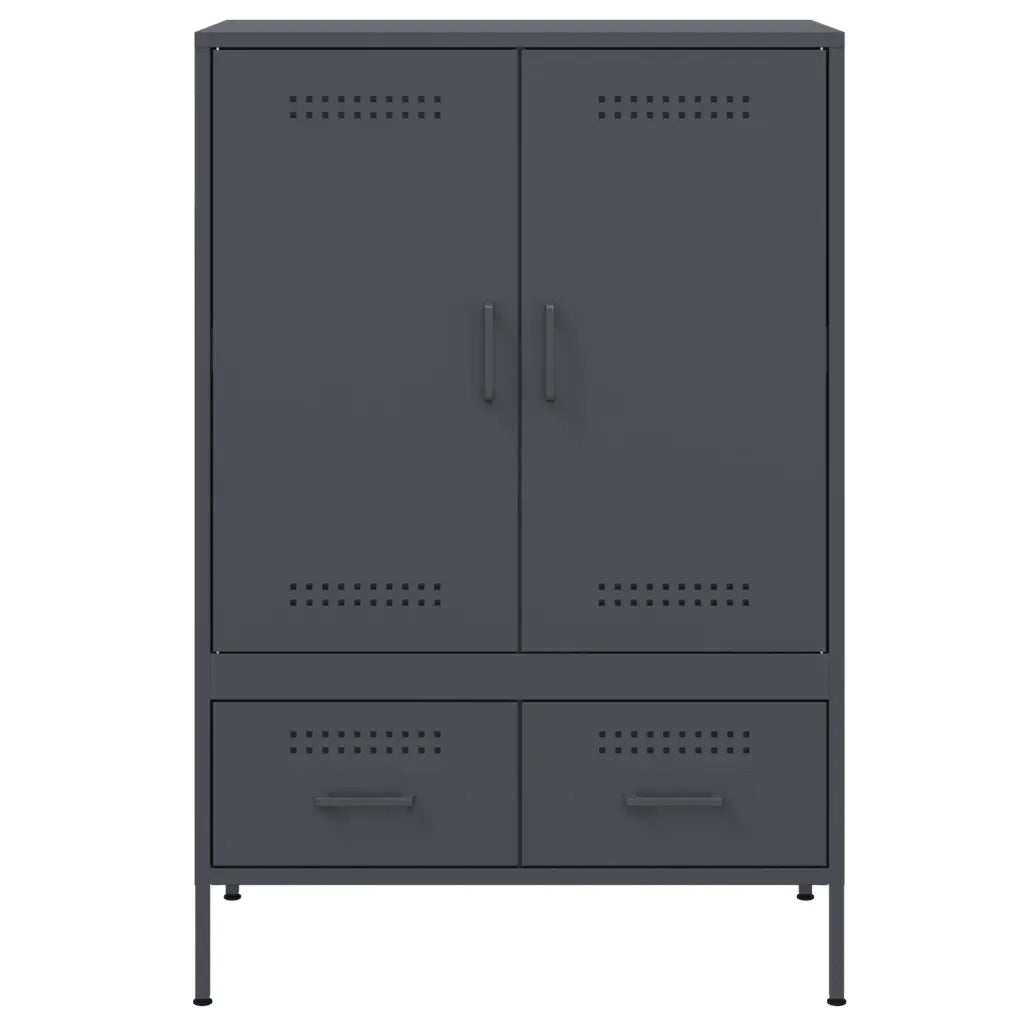 Credenza Antracite 68x39x101,5 cm Acciaio 843110