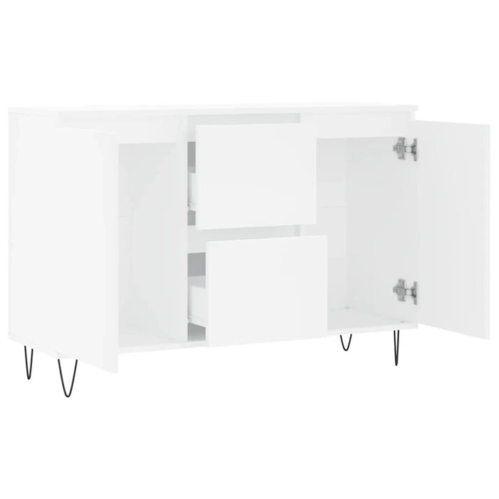 Credenza Bianca 101,5x35x70 cm in Legno Multistrato 827204