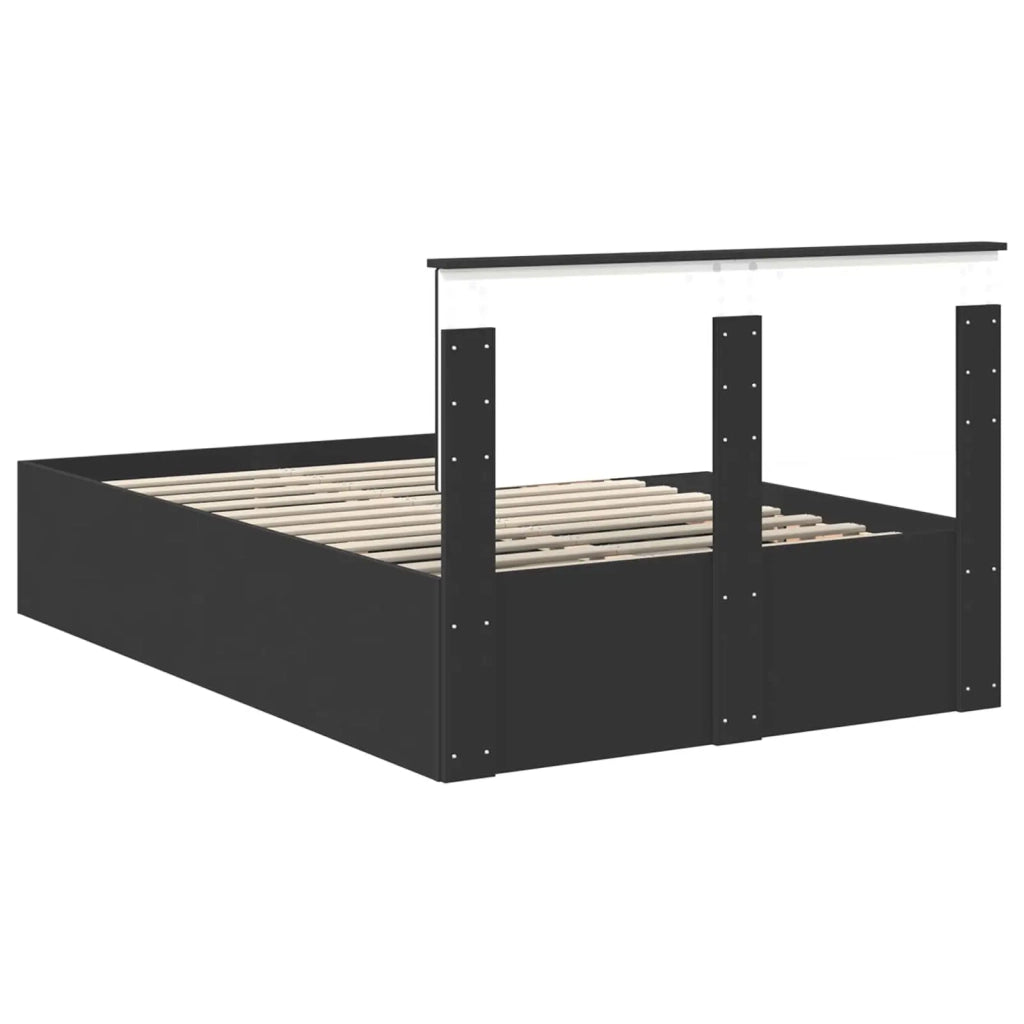 Struttura del letto Nero 120 x 190 cm Legno multistrato 3408684