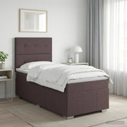 Letto box spring con materasso Marrone Scuro 100 x 200 cm 3454074