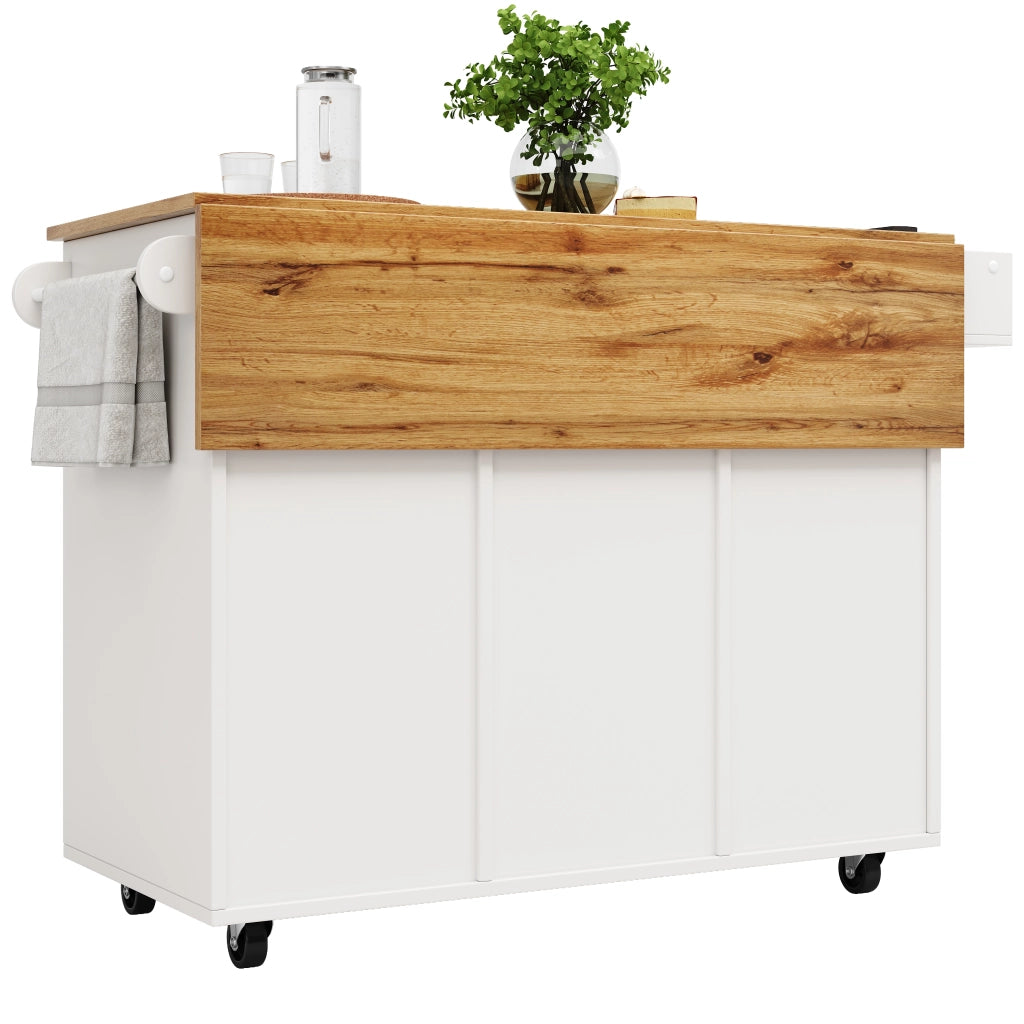 ISOLA CUCINA 137,5x65x95,6 cm Bianco in MDF