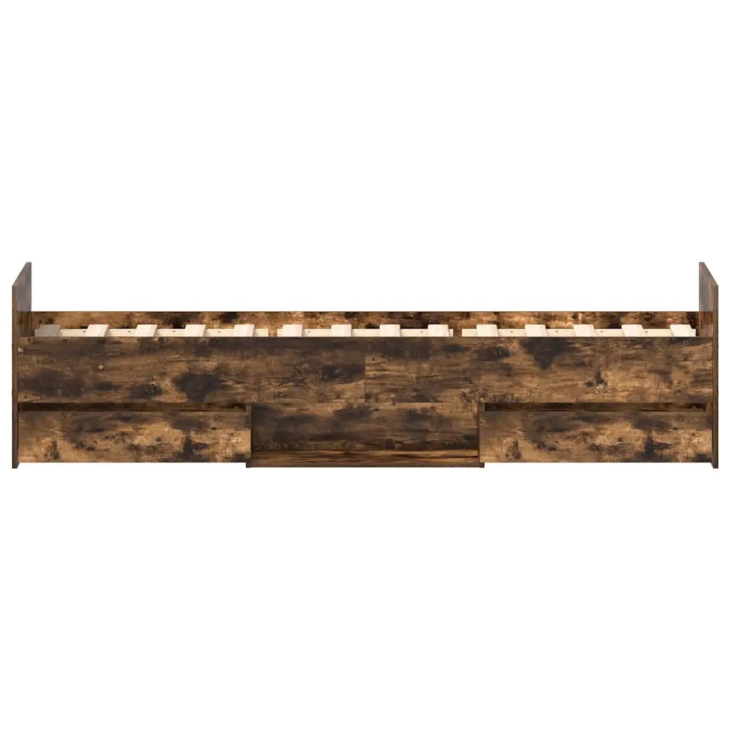 Giroletto con Testiera e Pediera Rovere Fumo 90x190 cm
