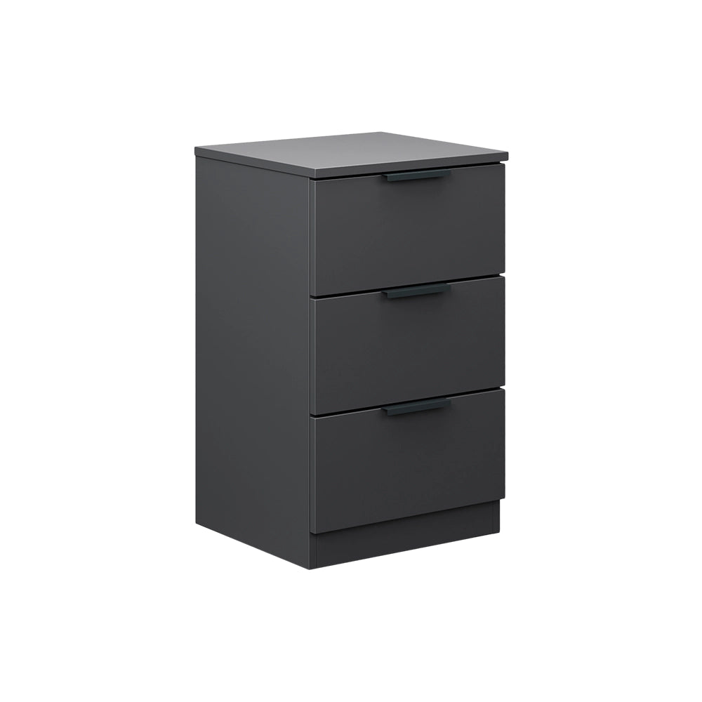 Vicco Comodino camera da letto Nero 37.6 x 61.8 cm con 3 cassetti