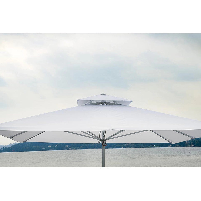 Ombrellone quadrato push-up MOIA 4x4 mt. fusto bianco telescopico
