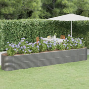 Letto Giardino Acciaio Zincato 440x80x68 cm Grigio 318969