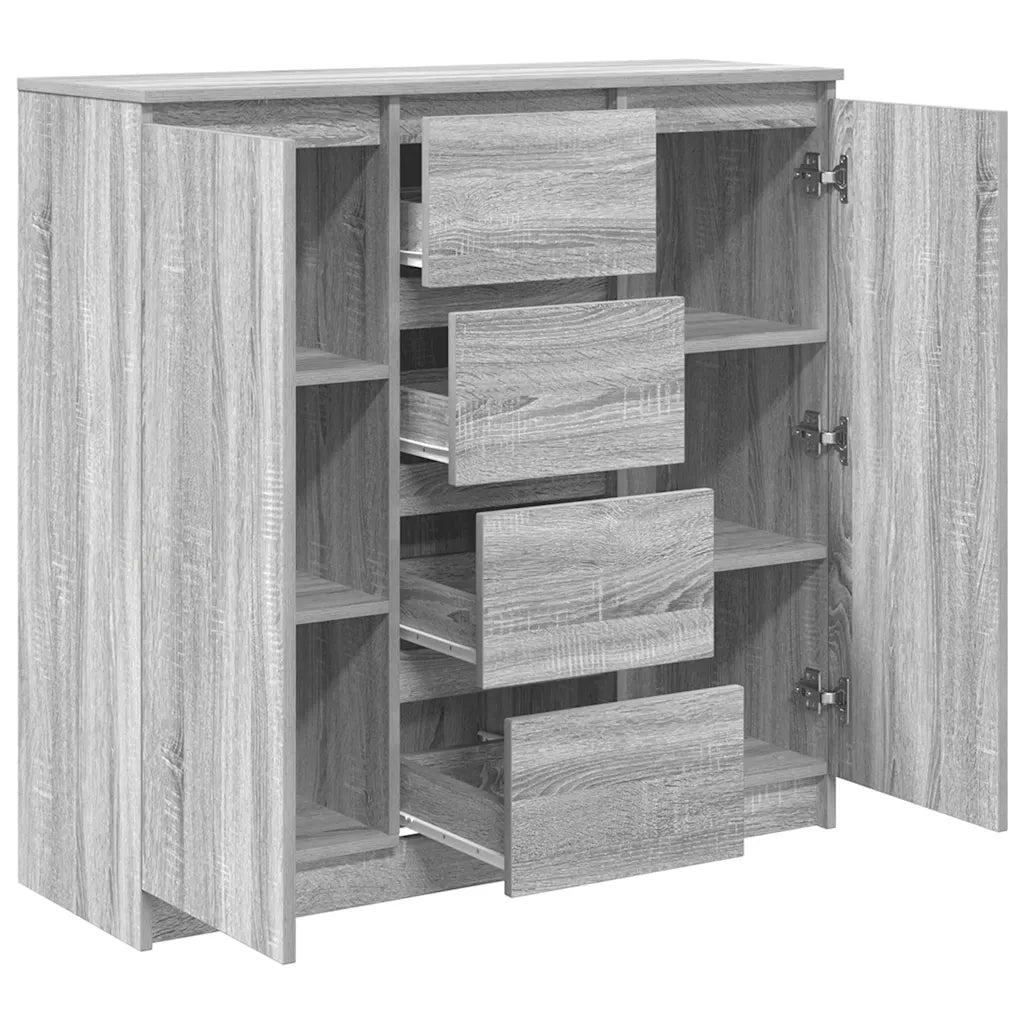 Credenza con Cassetti-Buffet-Armadio da cucina Grigio Sonoma 100,5x35x98,5 cm Truciolato