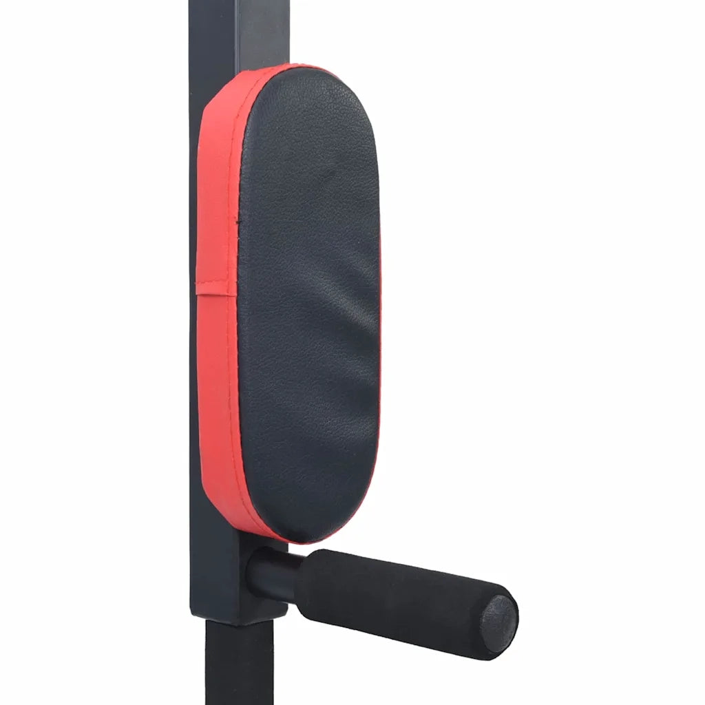 VidaXL Stazione per Trazioni e Dips Nero e Rosso 89 x 59 x 70 cm 42009160