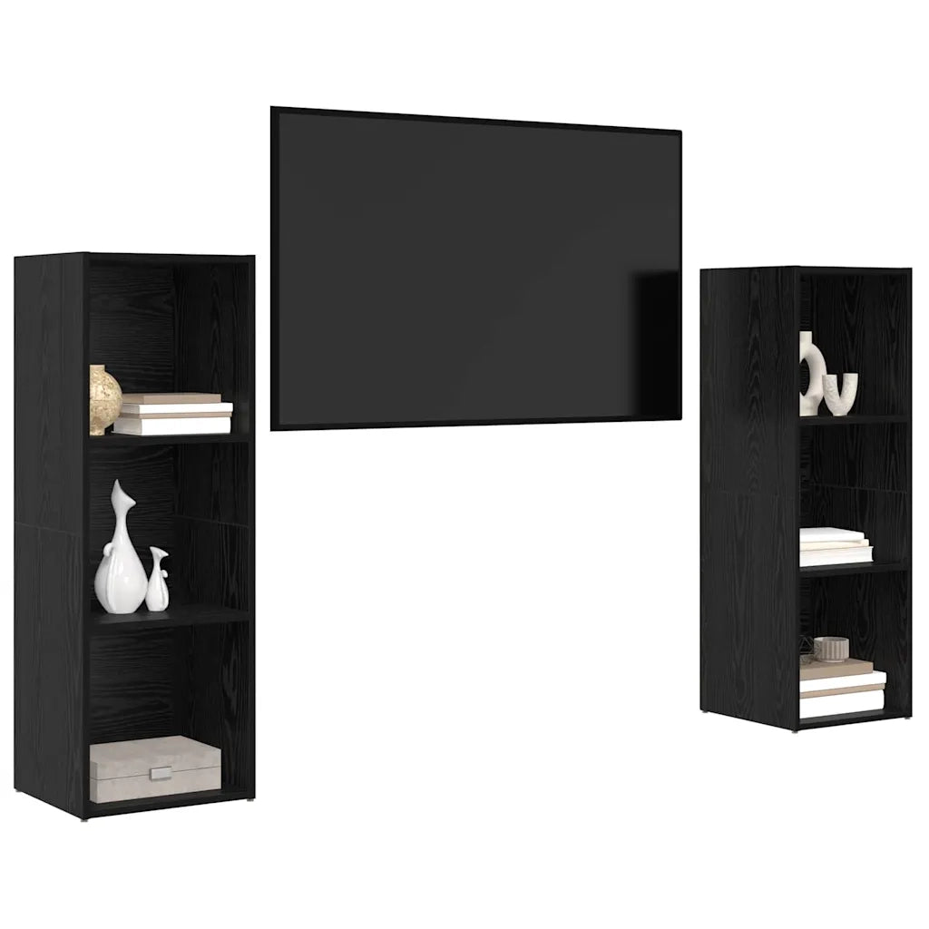 Set mobile TV 2 pcs Rovere Nero 107 x 35 x 37 cm 3393547