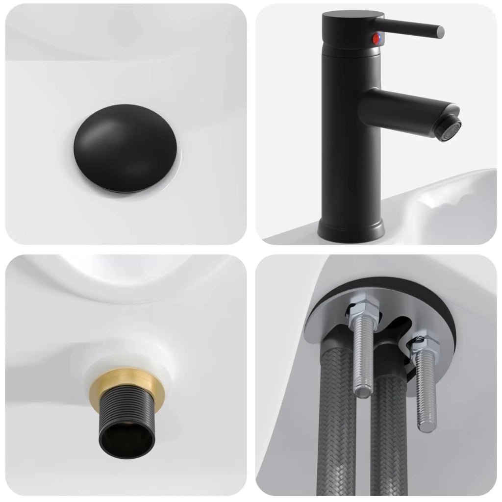 Set di mobili per il bagno Grigio Cemento Legno ingegnerizzato 3404293