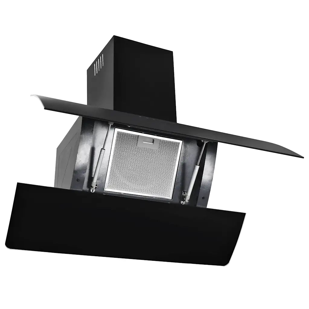 Cappa Aspirante a Muro Acciaio Inox 756 m³/h 90 cm Nera 50705