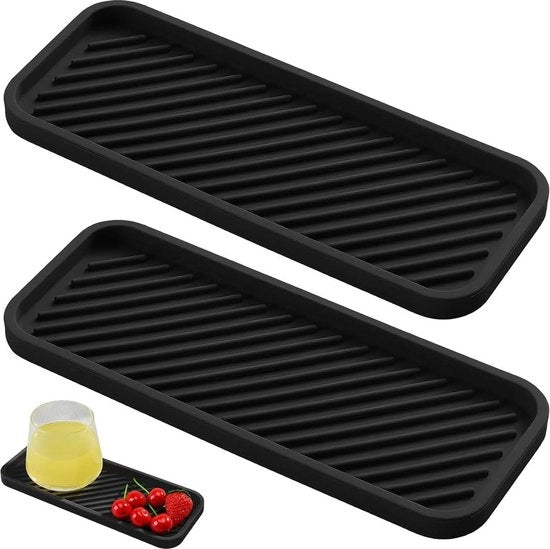 Organizzatore di vaschetta e sostegno per spugna in silicone - Cucina e bagno - 2 sostegni per spugna con attrito magnetico