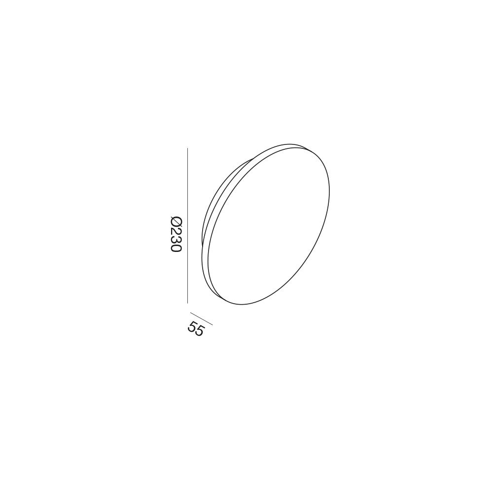 Applique GES2080 a luce indiretta 18W LED, CCT 3000K/4000K/5000K, finitura bianco, IP65 - Gealuce