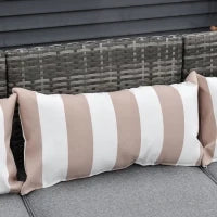 Divano 3 Posti da Esterni in Rattan (PE) con Cuscini Imbottiti e Sfoderabili, Giardino/Terrazzo, 173x68x78cm