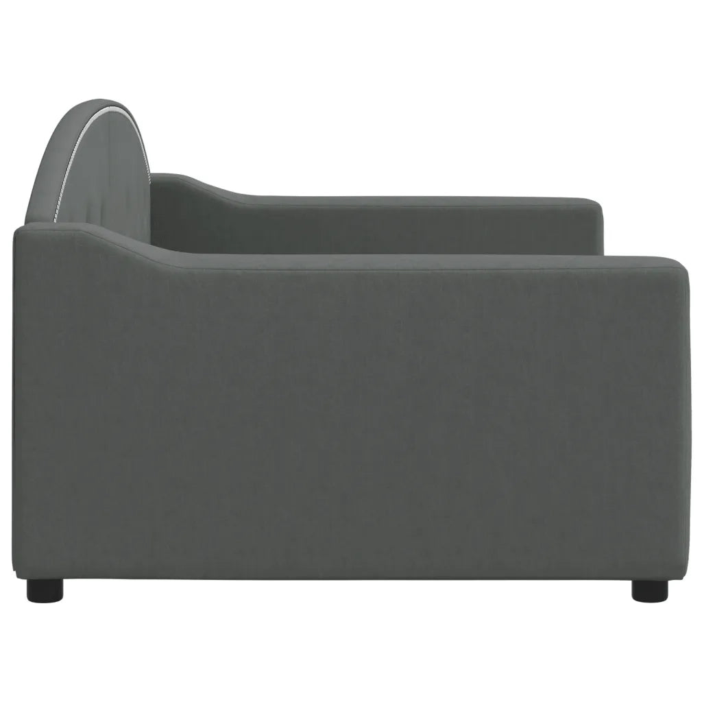 Letto da Giorno Grigio Scuro 90x190 cm in Tessuto 354194