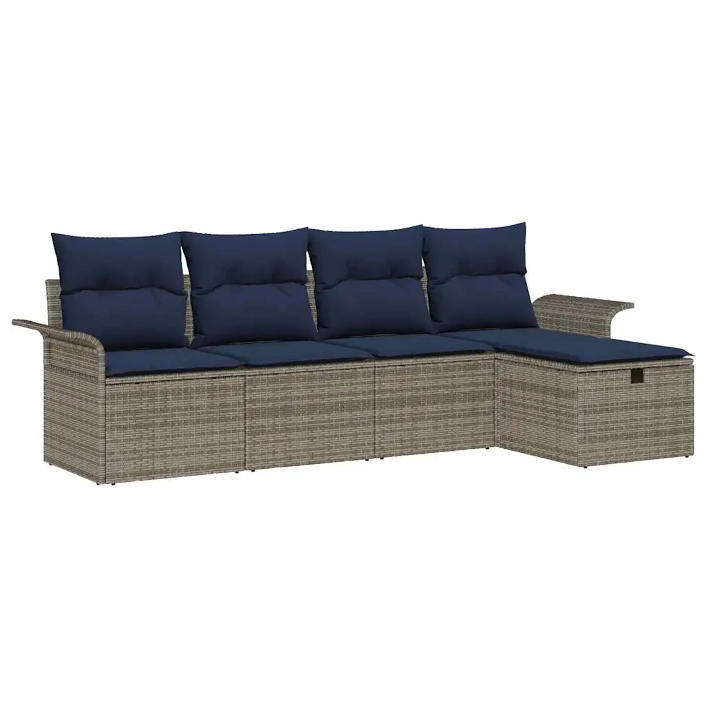 Set Divano da Giardino con cuscino 5 pcs Poly Rattan 3360196