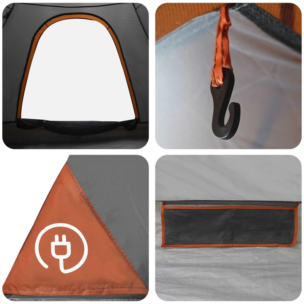 Tenda da campeggio Grigio e arancione 190 x 140 x 105 cm 42028629