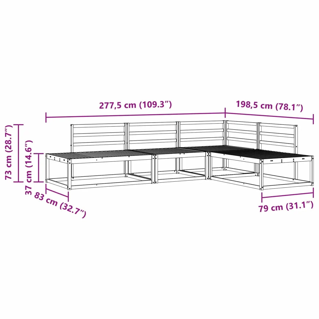 Set di divani da esterno 4 Pezzo 3386998