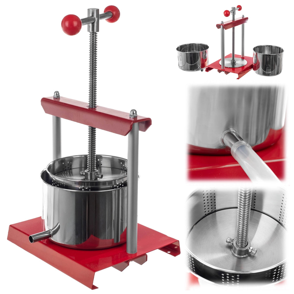 Pressa KADAX per frutta, mosto, verdura, vino, liquori, sidro, succhi, manuale, robusta, 2 litri