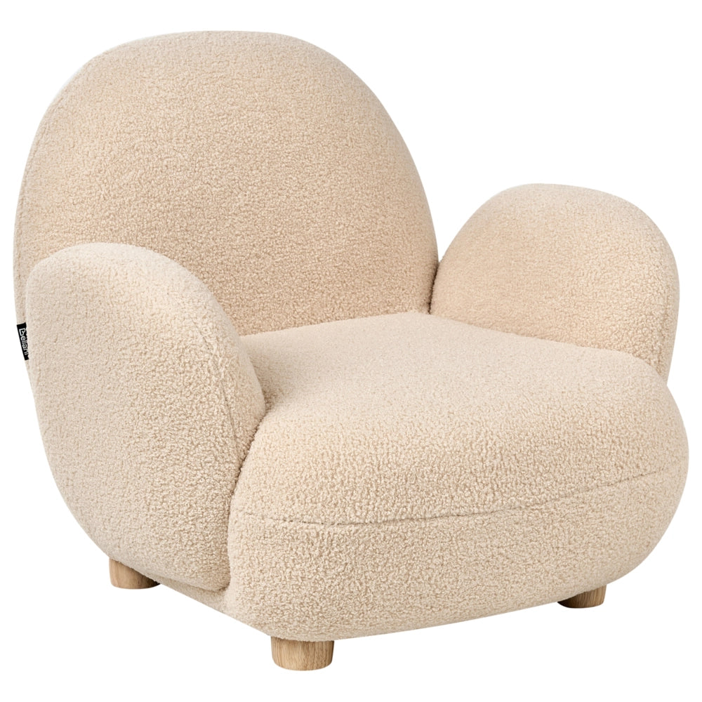 Poltrona per bambini con gambe in legno beige cemeretta
