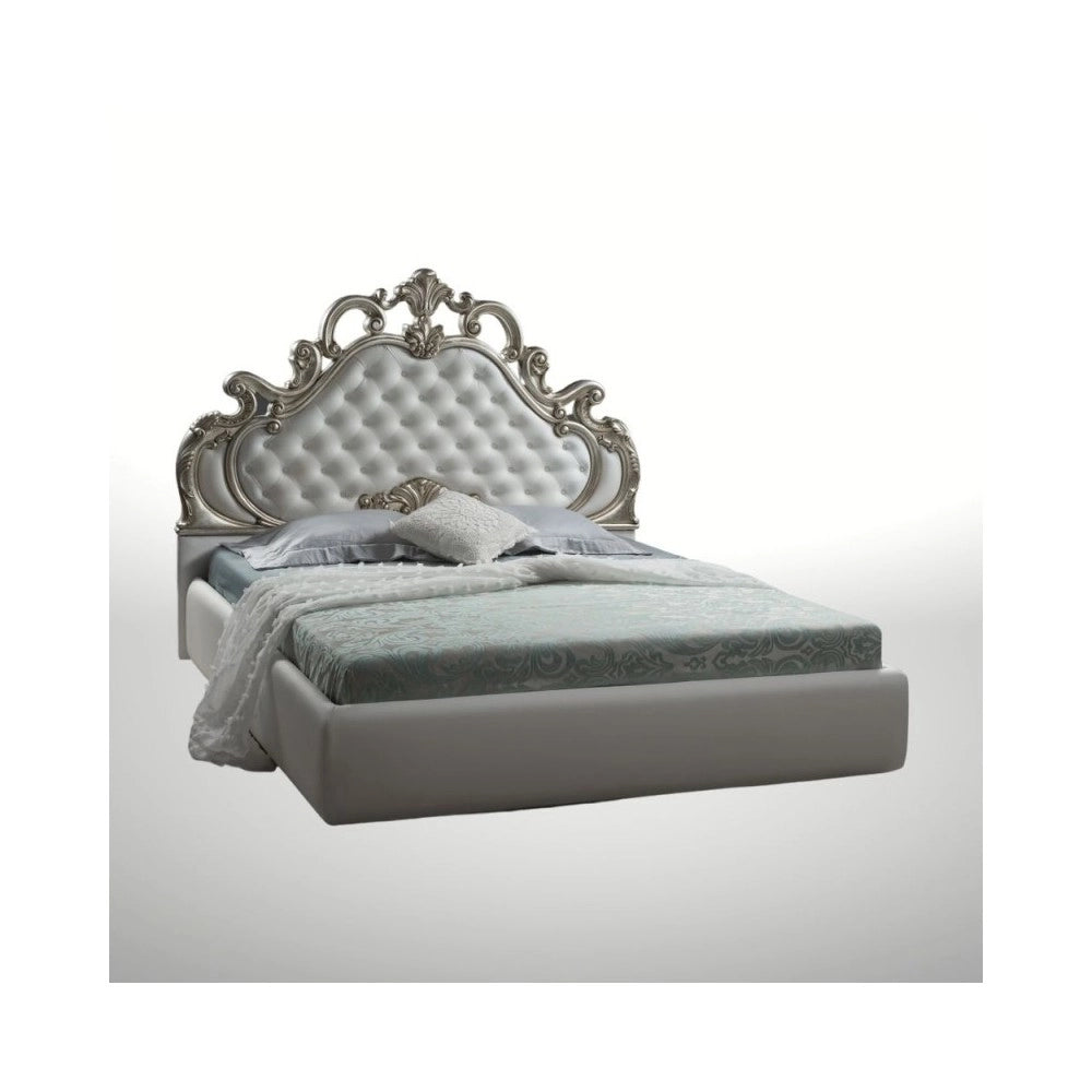 Letto barocco contenitore Aleksandra colore bianco