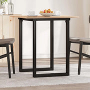 Tavolo da Pranzo Telaio a O 70x70x75 cm Legno Pino e Acciaio