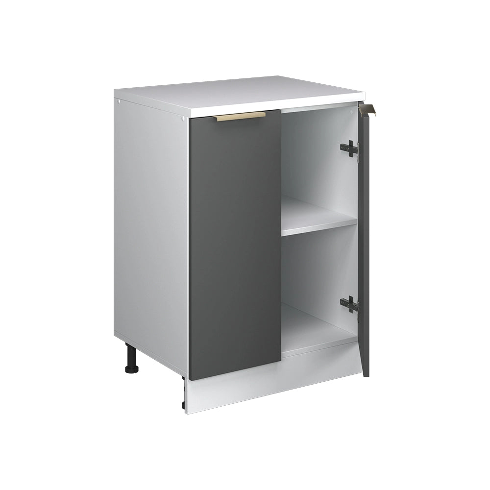 Mobile per mansarda Rion Antracite-oro/Bianco 60 x 83.8 cm senza inclinazione con 2 ante Vicco