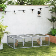 RECINTO PER PICCOLI ANIMALI 181x100x48 cm Legno Grigio