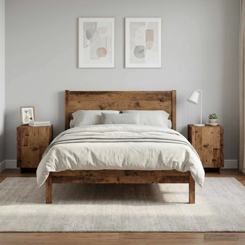Armadio da Notte 2 pcs Legno antico 33,5 x 34,5 x 50 cm 8011420