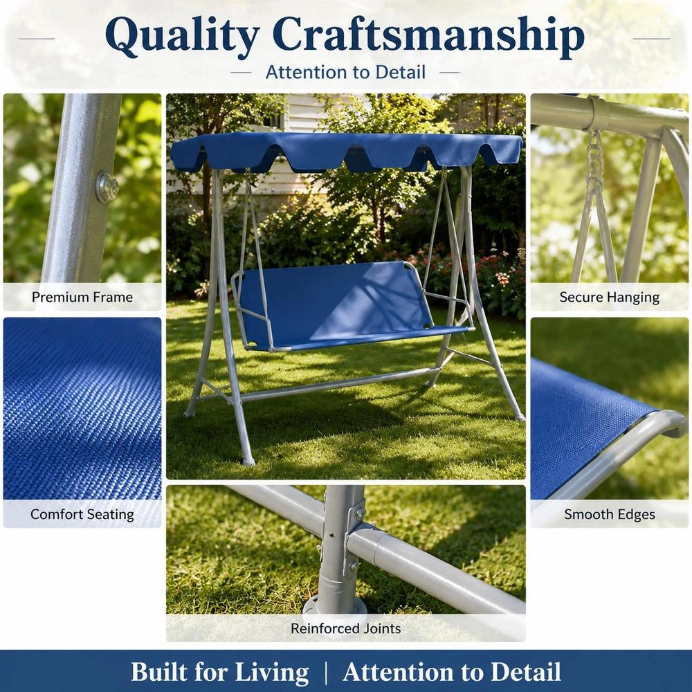 Replacement Canopy For Hollywood Swing, Blue, 188/168x145/110 Cm