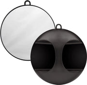 Specchio per Barbieri Ronde con Maniglie - Riflessione Luce - Leggero - Appendi al Muro - Professionale per Salon - Estetista - Stile Capelli - Specchio Retro - per Capelli