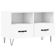Mobile TV multimediale mensola TV credenza TV sala da pranzo soggiorno camera da letto 80 x 36 x 50 cm legno ingegnerizzato bianco 02_0026296