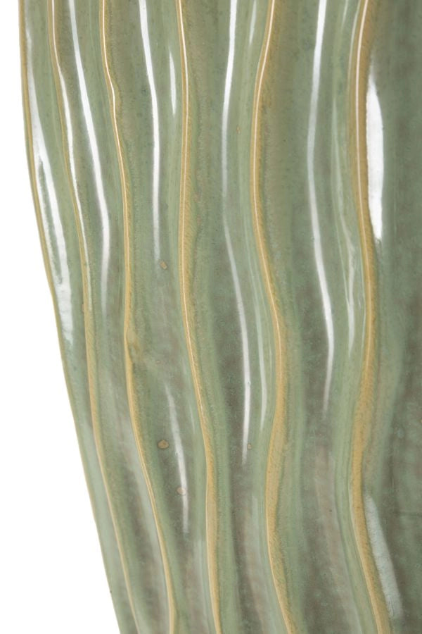 Vaso Venice 27x14x46,5 cm in Ceramica Verde