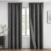 Set di tende di oscuramento da 2 pezzi - Moderno e intranslucido - Tende grigie 140 x 200 cm