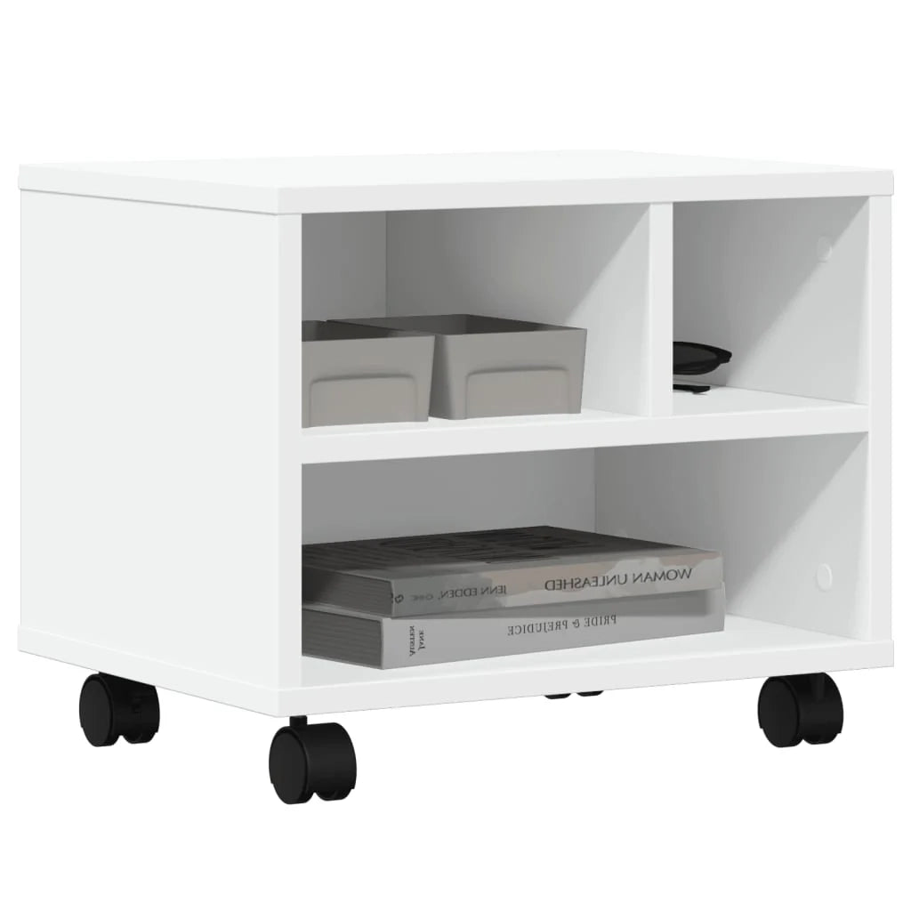 Supporto per stampante tavolo/scrivania con ruote 41 x 32 x 34,5 cm bianco 02_0044741