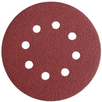 DISCO ABRASIVO FIBRATO VELCRATO 8 FORI IMPERIAL - MM 125X22,2 GRANA 120 CF=PZ 6- 6 confezioni