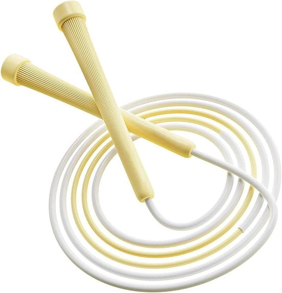 Maniglia per Saltellamento per Adulti e Bambini - Maniglie Adattabili con Superfici Antiscivolo - Allenamento Cardiovascolare e Perdita di Peso - 2,8m (Giallo)