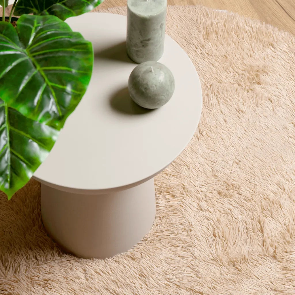 Tappeto Shaggy a Pelo Lungo NAVARRA Beige 300x200 cm poliestere