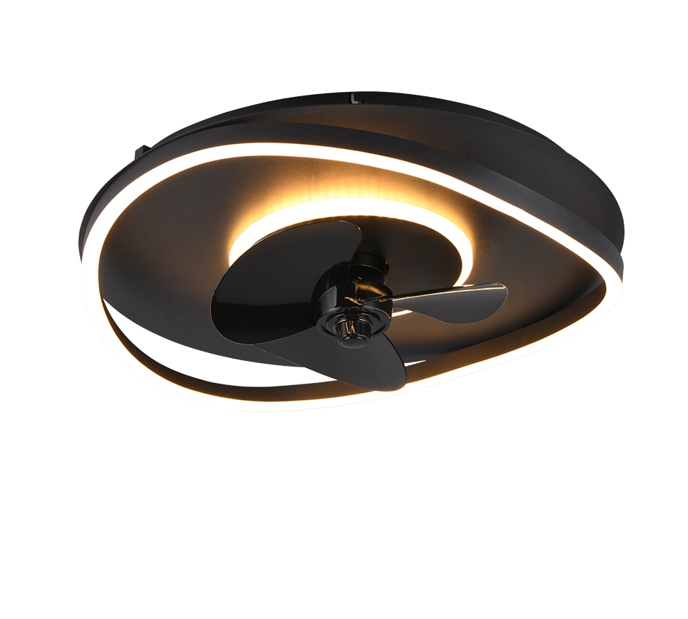 Plafoniera con Ventilatore estate/inverno, metallo, nero, D 50 cm Sortland
