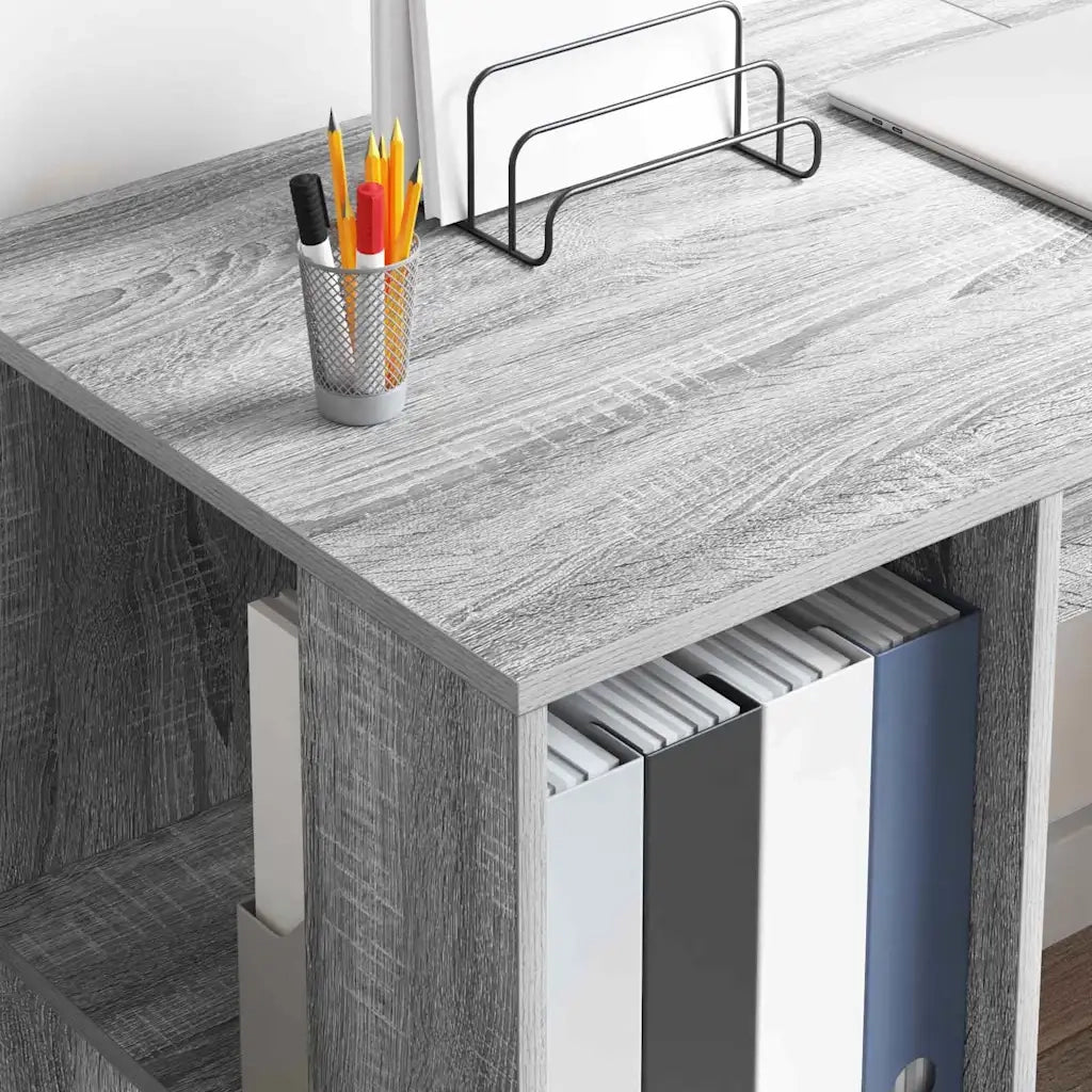 Scrivania Grigio Sonoma 130 x 50.5 x 75 cm Legno multistrato 869503