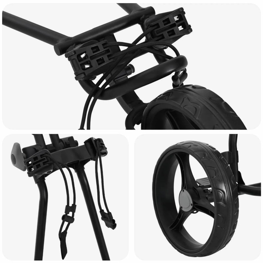 Carrello da golf Nero 95 x 60 x 130 cm Ferro CFW6295325