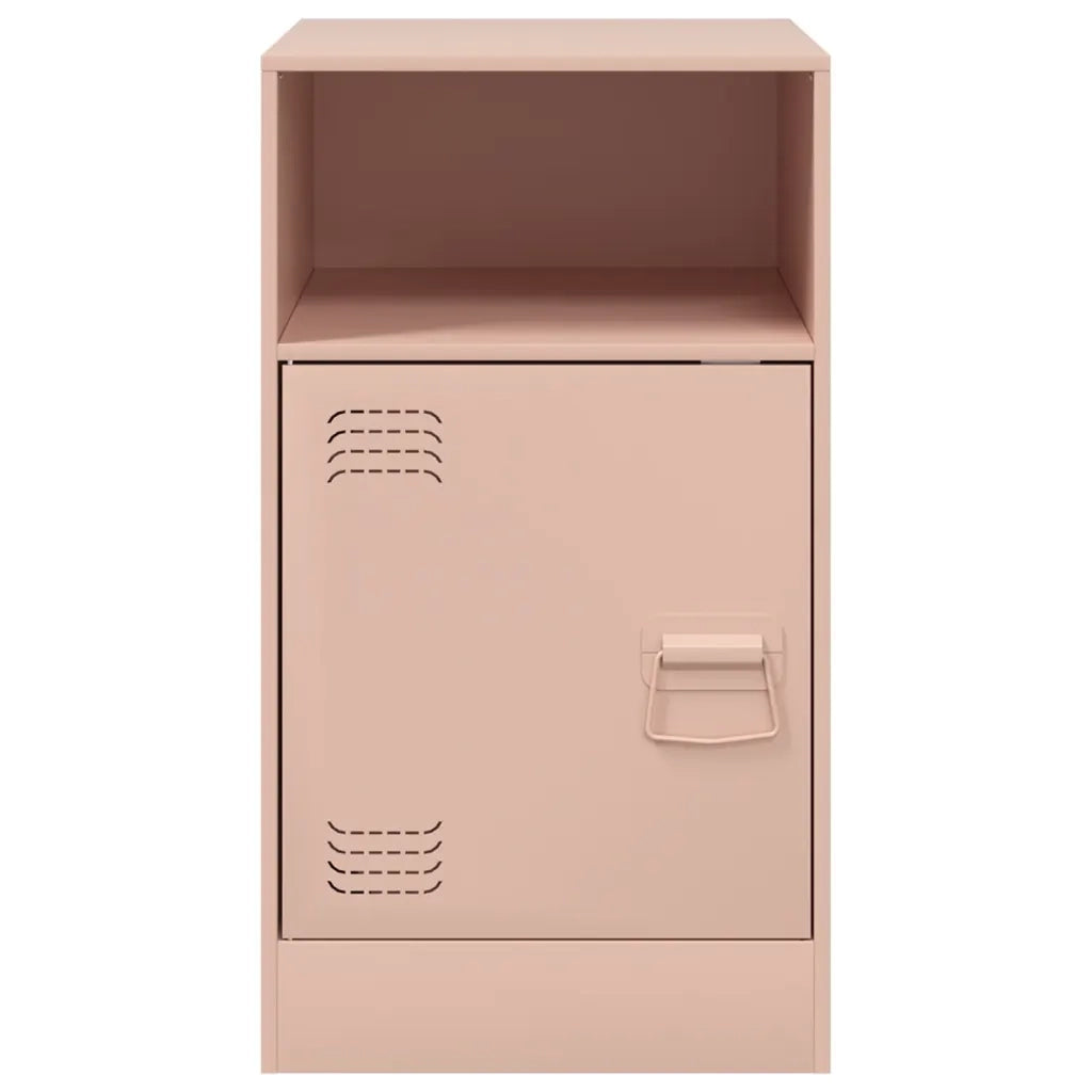 Comodini 2 pz-Set di 2 Tavolino da notte Rosa 34,5x39x62 cm in Acciaio 841514