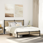Giroletto senza Materaso in Metallo Rovere Sonoma 137x190 cm 4007867