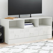 Mobile Porta TV Bianco 99x39x44 cm in Acciaio 841738