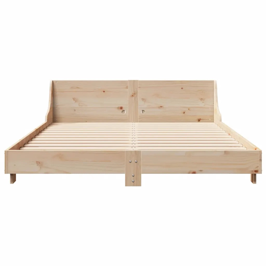 Letto senza Materasso 140x190 cm in Legno Massello di Pino 850740