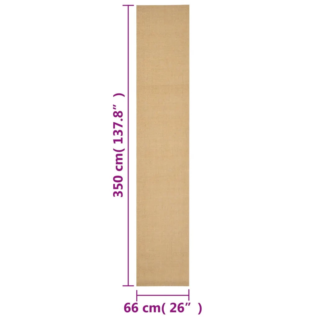 vidaXL Tappeto in Sisal Naturale 66 x 350 cm