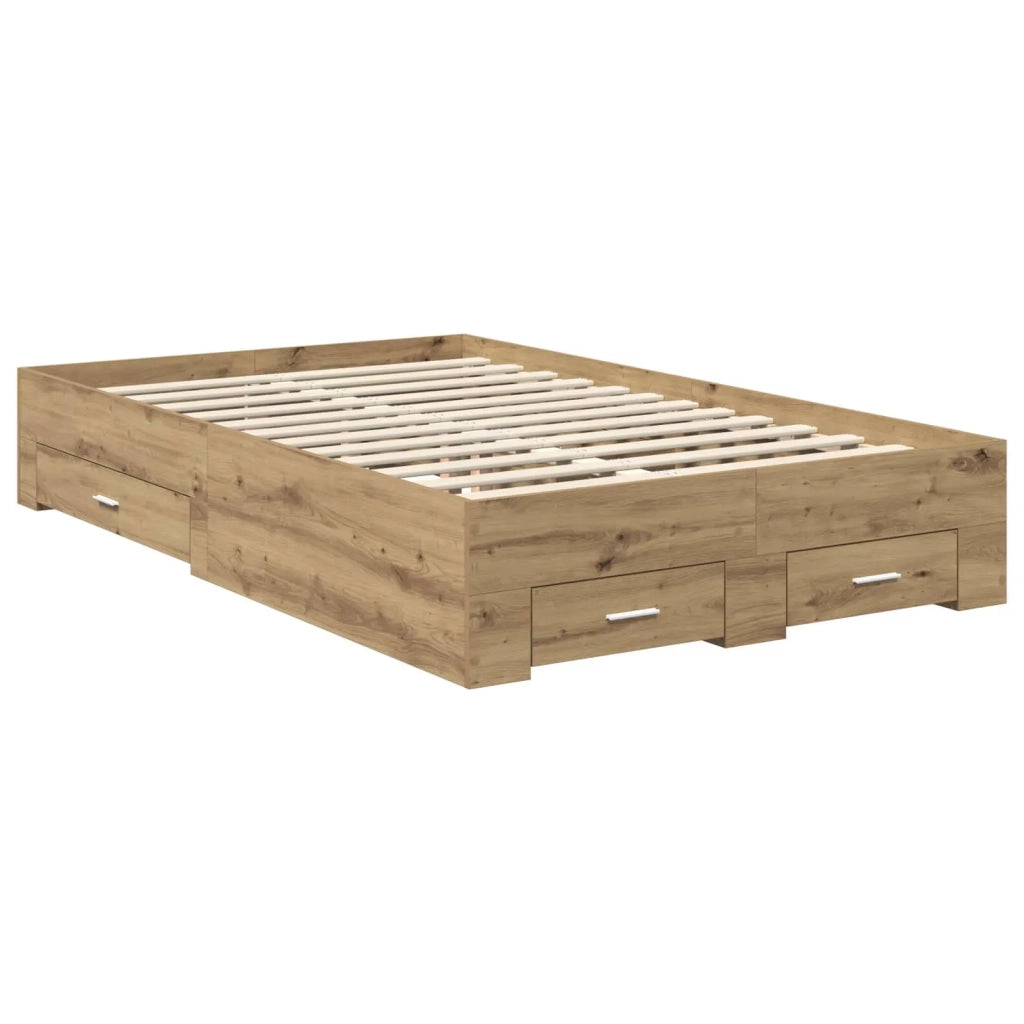 Struttura del letto Rovere artigianale 120 x 190 cm 3408289
