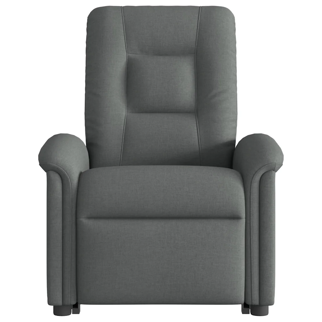 Poltrona Alzapersona Reclinabile Grigio Scuro in Tessuto 3303255