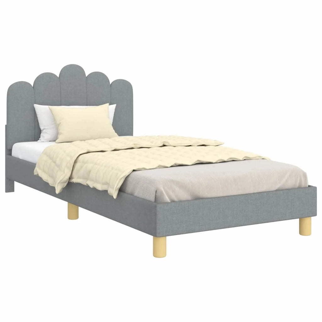 Struttura letto bambini con testata Grigio chiaro 90 x 190 cm 42011054
